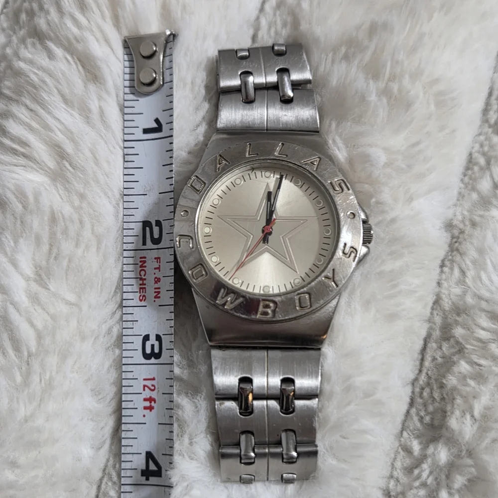 Dallas Cowboys Watch Gametime Silver Stainless‎ Steel NFL Quartz Watch Japan